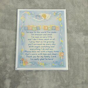 Abbey Press Blue Dear Lord Prayer Wall Plaque Religious Nursery Decor Baby S45E